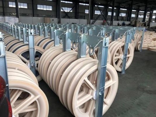 주문 660mm 직경 삼중 도르래 나일론 가선 블록 (파일럿 와이어 로프 전송선 가선 공구) online manufacture