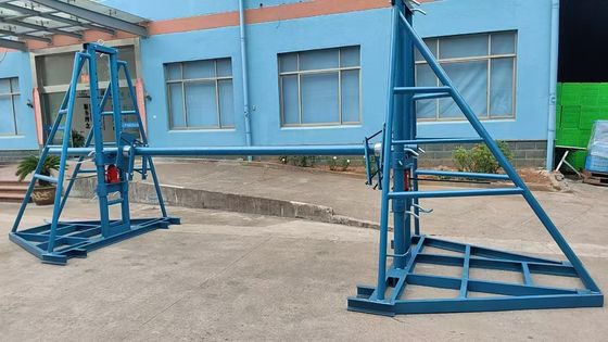 주문 5 Ton Hydraulic Cable Drum Jack Stand with 1.5 Meters Lifting Height and 5000 kg Capacity for Overhead and Underground Cable Installation online manufacture