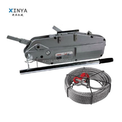 주문 3200kg Capacity Manual Wire Rope Winch with 20m Lifting Height for Construction Hoist online manufacture