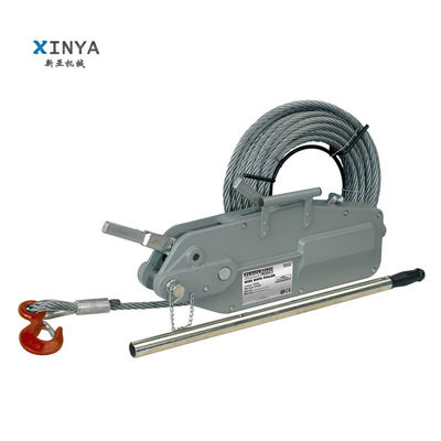 주문 20 Meters Long Steel Wire Rope Manual Hoist Winch with 0.8-5.4T Capacity for Power Construction online manufacture