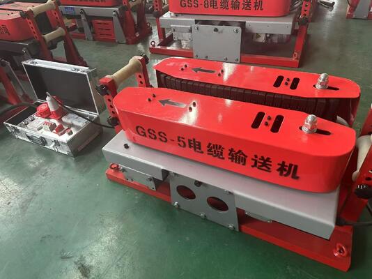 주문 GSS-5 전기 케이블 컨베이어, 10~190mm 케이블 지름과 2×1.1kW 듀얼 모터 드라이브를 위한 12000N 운반 힘 online manufacture