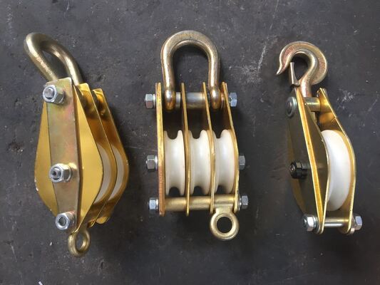 알루미늄 합금 스내치 블록 와이어 로프 풀리, 나일론 휠 및 측면 개방형 디자인, 중량물 인양용